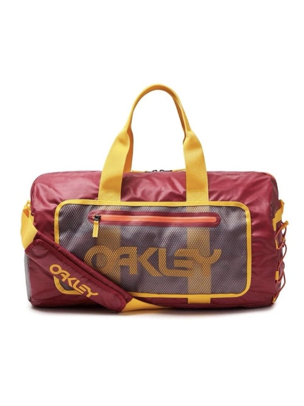 Oakley 90s Duffle Reto Gym Travel Overnight Bag Sundried Tomato Yellow